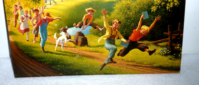 VINTAGE PAUL DETLEFSEN Print Litho “SCHOOL'S OUT