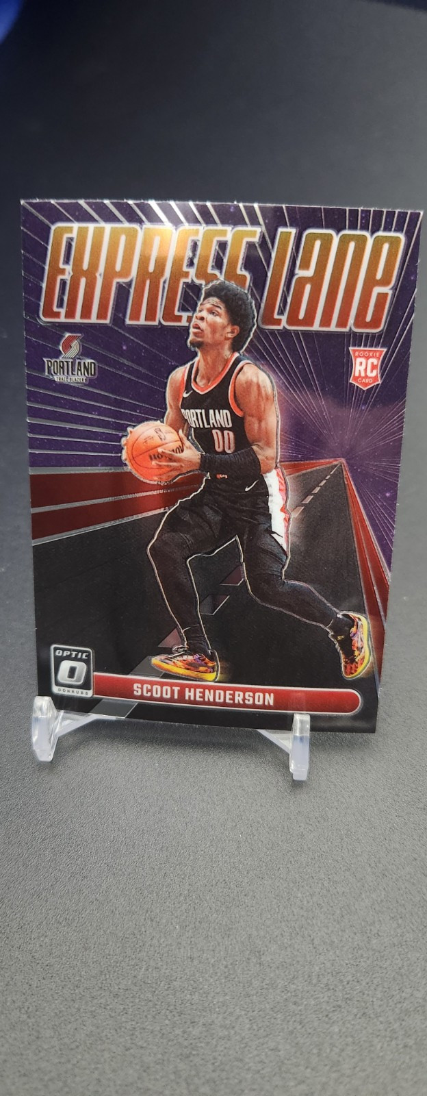 💎2023-24 Optic Express Lane Holo #14 Scoot Henderson RC - Trail Blazers💎