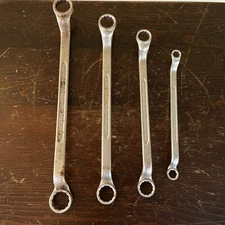 Vintage Lot Of 4 SAE Double Offset Box End Wrench 15/16-3/8” Forged Select Steel