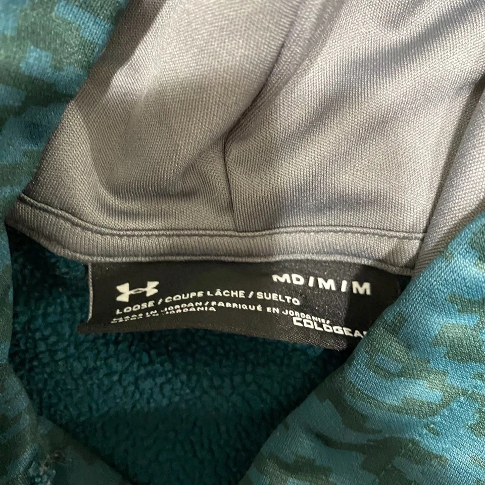 Sudadera con Capucha Under Armour Para Hombre Mediana Verde Camuflada Tormenta Exterior Manga Larga Informal Foto 3 de 4