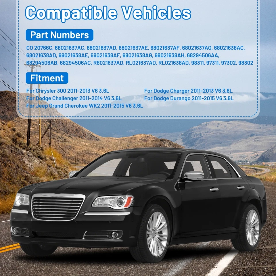 OEM A/C Compressor for Chrysler 300/Jeep Grand Cherokee / Dodge Charger, Durango - Imagem 2 de 4