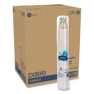 Dixie PerfecTouch Hot Cups, 12oz, Coffee Haze, 50/SLV, 20 SLV/CT