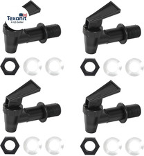 4 PCS Replacement Cooler Faucet Spigot, Leakproof Plastic Tap Set for Beverage D