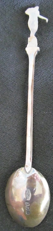 CUCHARA ESTERLINA VINTAGE CON SELLO CON IMAGEN FIGURATIVA DE HARRY VARDON 1937 Foto 3 de 4