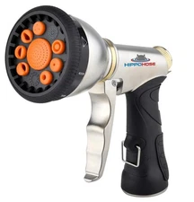 HEAVY DUTY METAL Garden Hose Sprayer Nozzle (9 Spray Pattern) - 3/4" Standard...