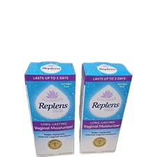2 Pk Replens Long Lasting Vaginal Moisturizer 8 Prefilled Disposable Applicators