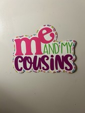 Me and My Cousins Handmade Scrapbook Title Die Cut Paper Pieced