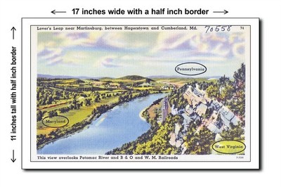 Maryland 1940s - Lover's Leap near Martinsburg, between Hagerst - 11x17 Poster