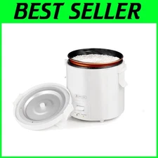 Compact 1.0L Rice Cooker & Steamer for 1-2 People - Non-Stick & Quick Cooking