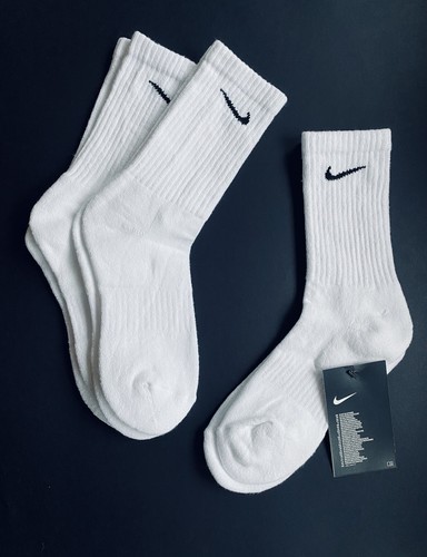 Nike Everyday White Cushioned Cotton 1 Pair Socks Junior Children Woman Kids - Picture 8 of 10