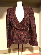 Vintage Christian Lacroix Paris Buckle Wrap Jacket Made In France Size 36