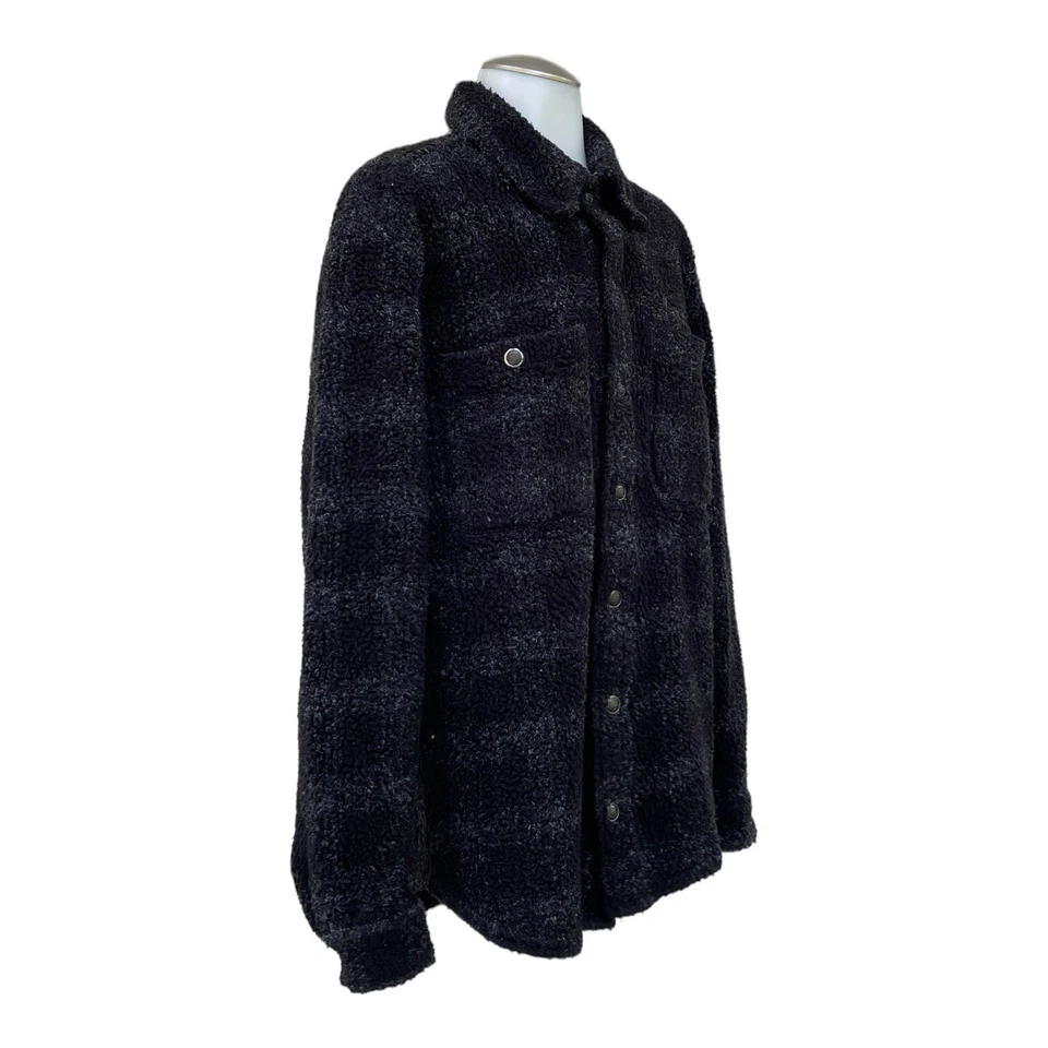 Vintage HARLEY DAVIDSON Mens M Womens XL Fleece Shirt Jacket Shacket Snap Front - Изображение 4 из 4