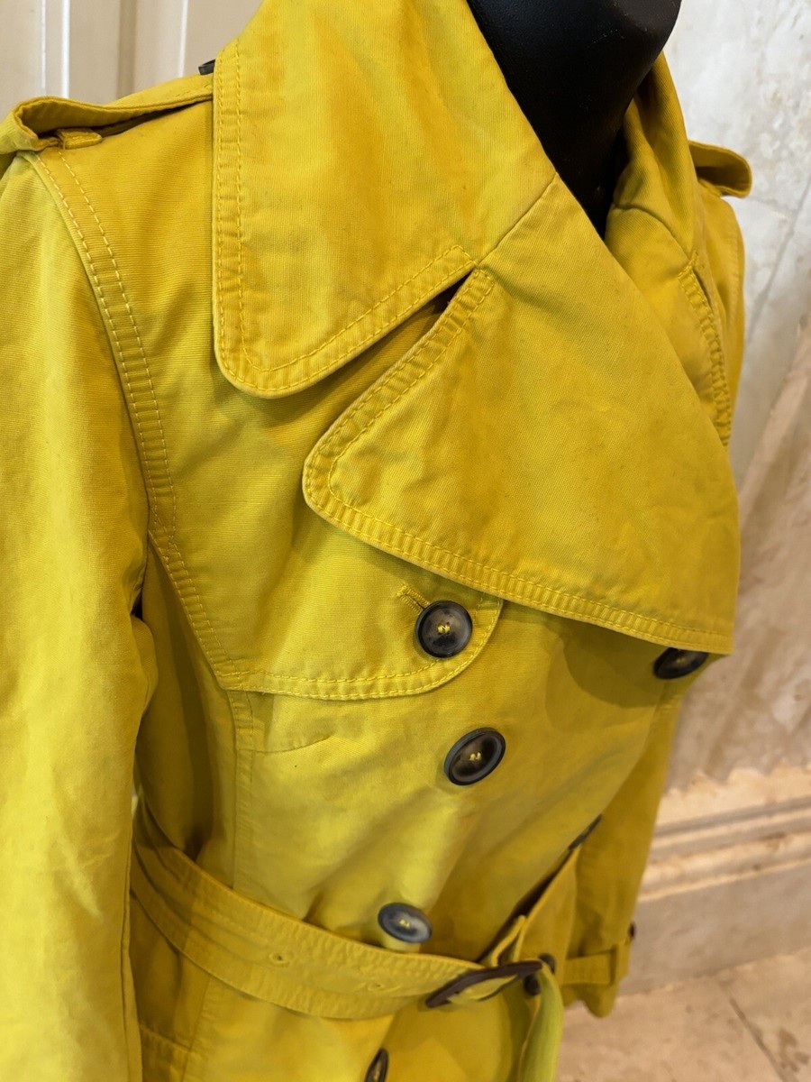 Burberry London Yellow Trench Coat ( US 6 ) | eBay