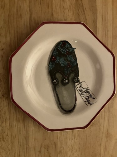 Lot de 6 assiettes à dessert Holiday Lane 2004 chaussures de Noël - Fun Vintage - Photo 4/9