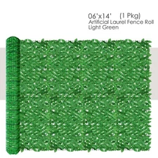 6'x14' Artificial Faux Laurel Leaf Privacy Fence Panel Screen Wall Hedge Decor L