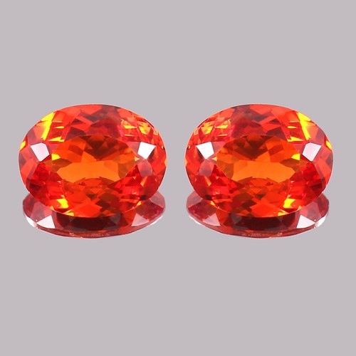 RARE !! SAPHIR ORANGE ROUGE DE TANZANIE : 4.5 mm x 3.5 mm ★★ p396.135t