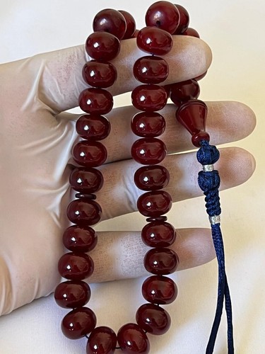 Antique Ottoman Faturan Rosary 33 Rare فاتوران الماني انتيك خراطة عثماني نوادر - Picture 16 of 24