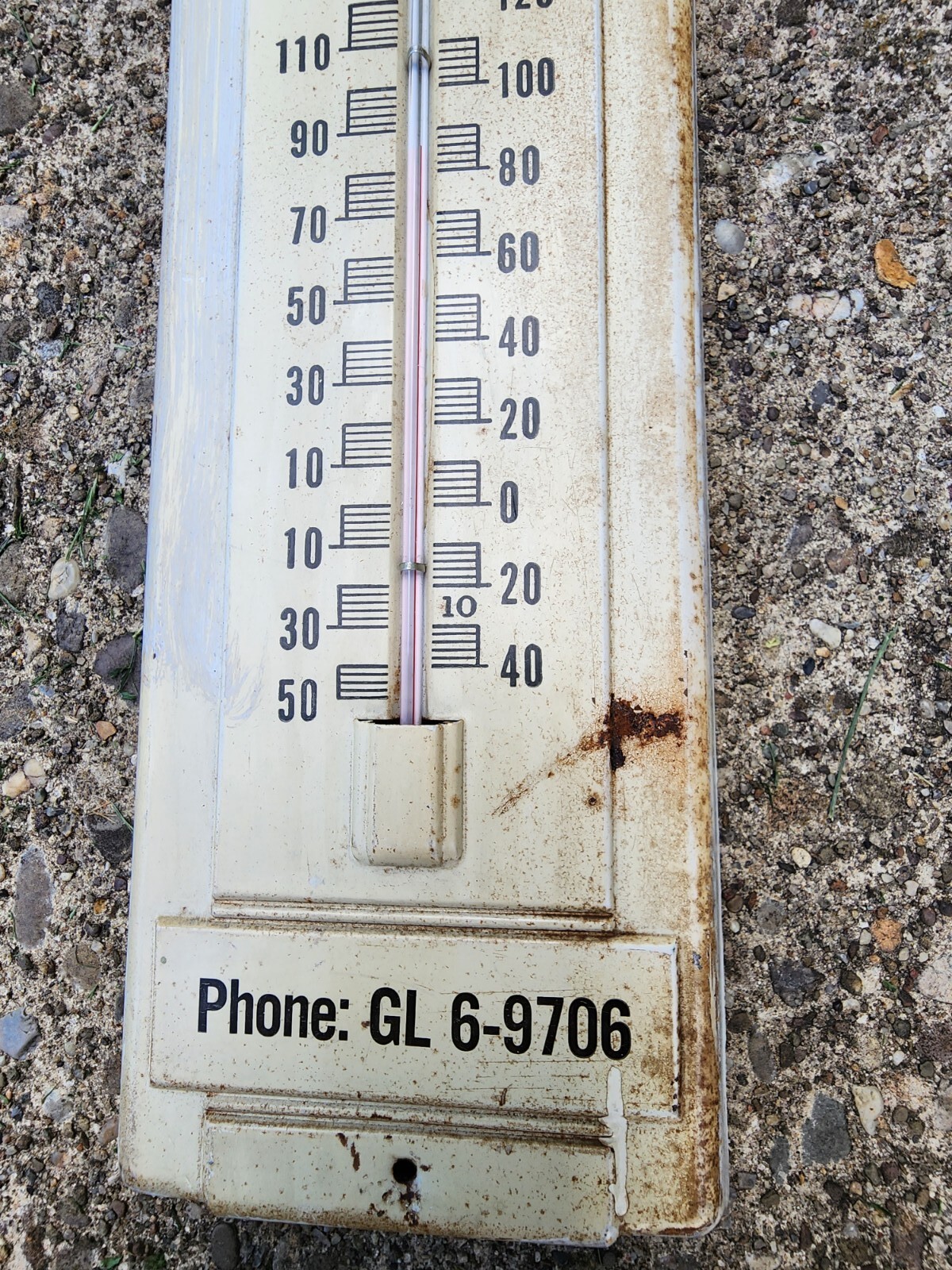 Vintage Metal Wall Thermometer w/Advertising eBay