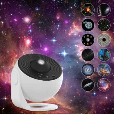 LED Galaxy Projector Starry Night Light Moon Star Sky Nebula Projection Lamp