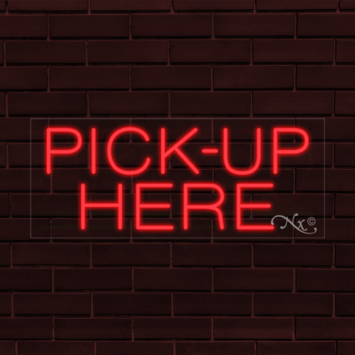 BRAND NEW "PICK-UP HERE" 30x12X1 INCH LED FLEX WINDOW/WALL INDOOR SIGN 30281 - Picture 1 of 1