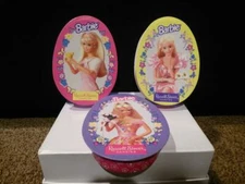 2-Russell Stover Candies Easter Barbie Doll Egg Candy Box Empty  1996 Vintage