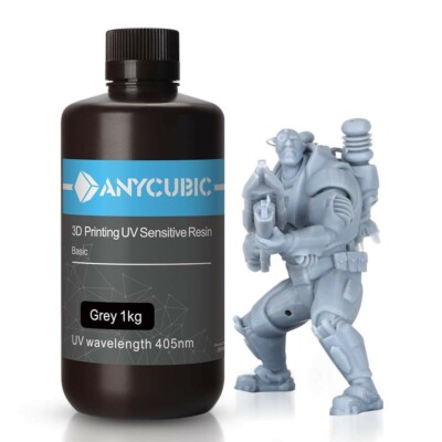 1KG ANYCUBIC Grey UV Resin 405NM For LCD SLA 3D Printer