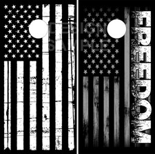 Freedom American Flag Cornhole Wrap Bag Toss Skin Decal Sticker