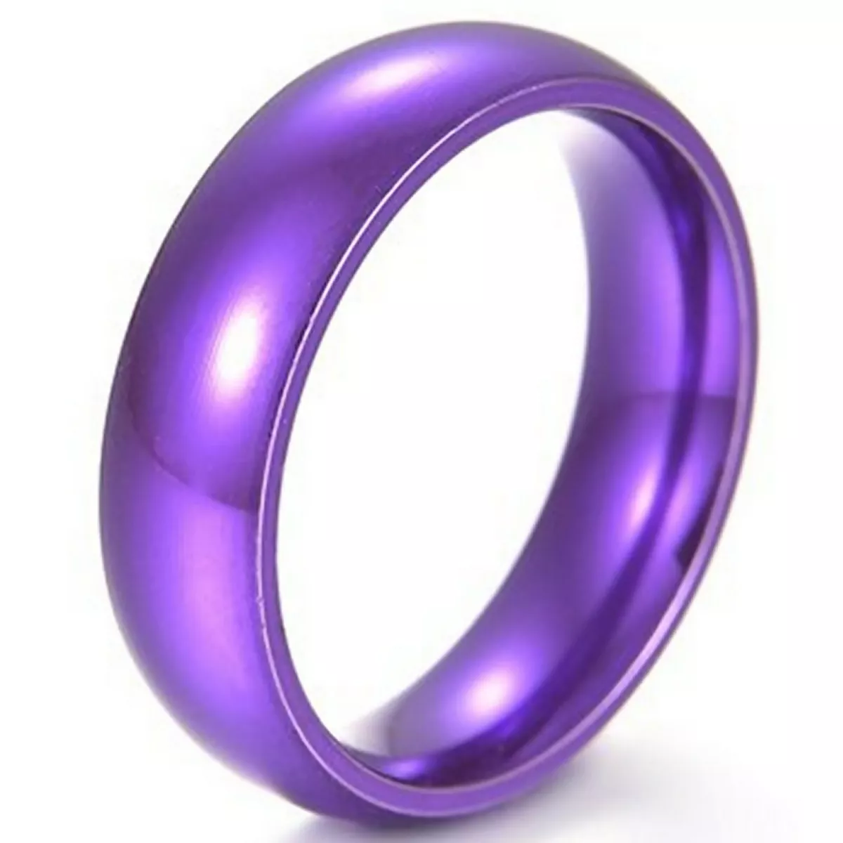 2023 Fashion Men Stainless Steel Dragon Ring Inlay Purple Black Carbon  Fiber Ring Wedding Band Jewelry 8MM