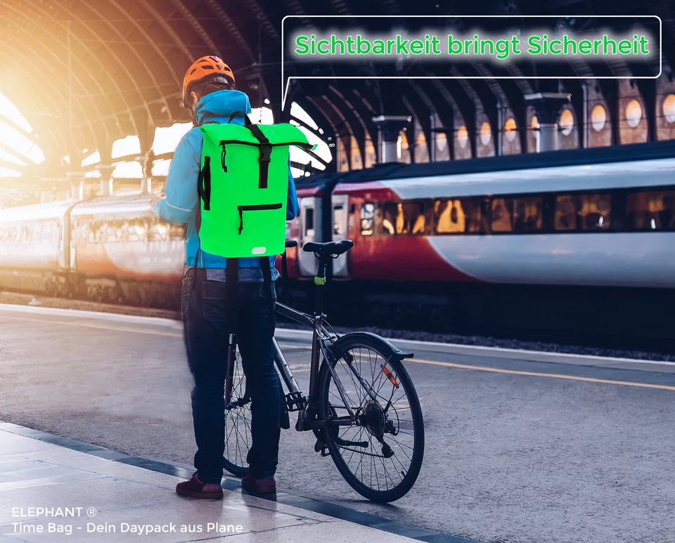 Rucksack Damen Herren Freizeitrucksack Elephant Time Bag EVO Kurierrucksack A4 - Bild 3 von 4