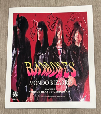 THE RAMONES Mondo Bizarro Hand Signed by Joey, Johnny, Marky, CJ