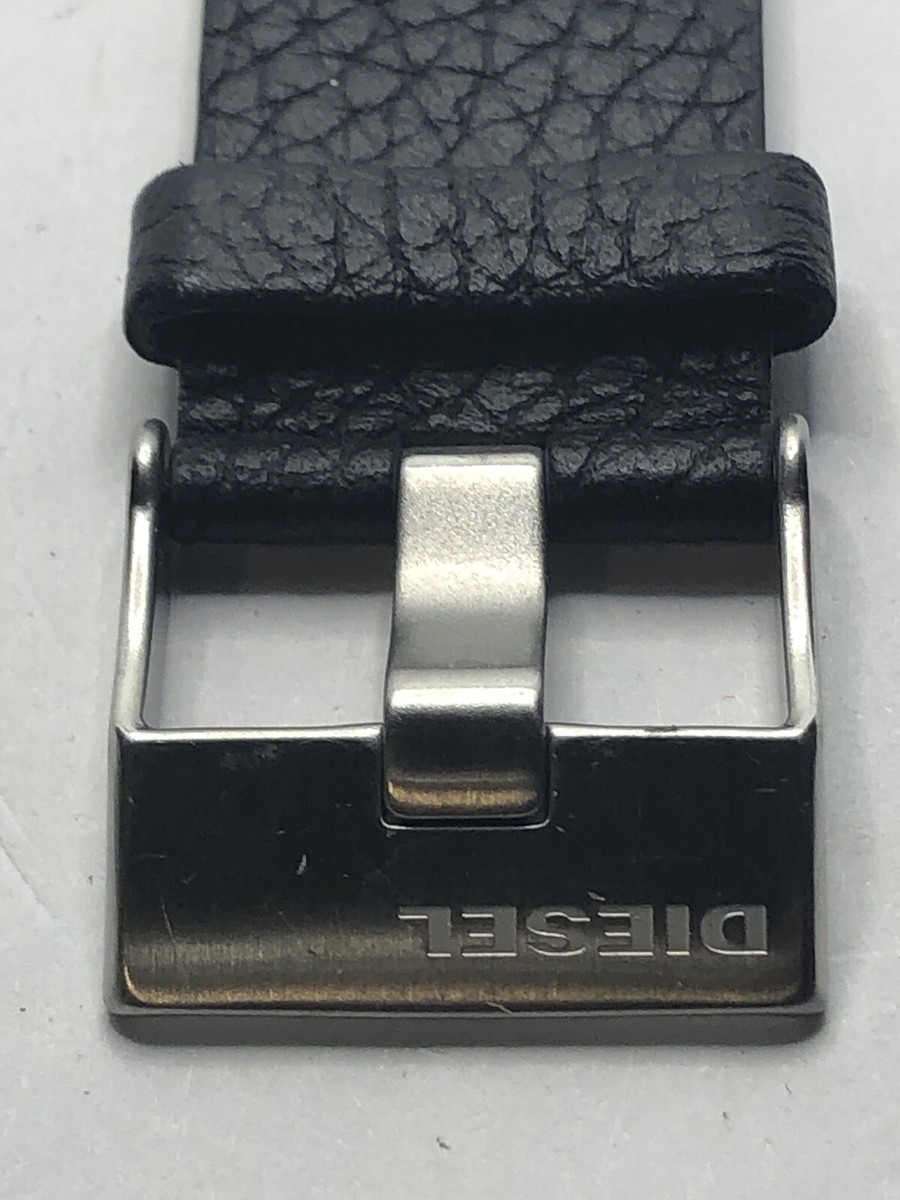 Diesel Watch Parts 2 Piece Leather Half Band Only Clasp Diesel Watch Parts 2 Piece Leather Half Band Only Clasp