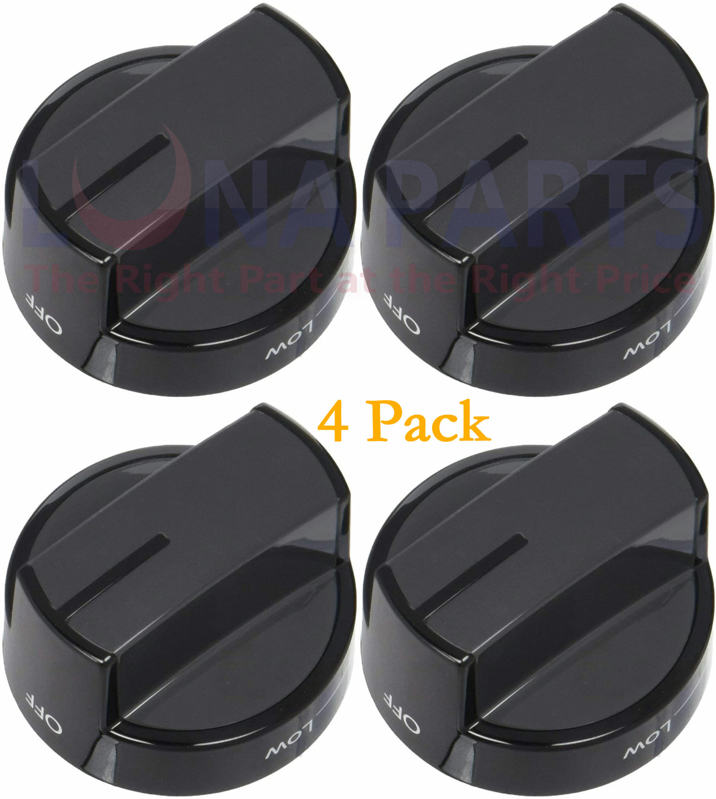 4 Pack W10339442 for Whirlpool Gas Range Knob WPW10339442 PS3507188