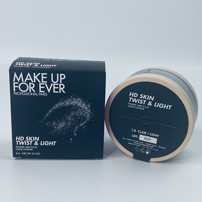 Make Up For Ever HD Skin Twist & Light 1.0 Clair Light Loose Powder 0.2 oz NIB