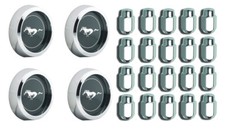 New 1965-1973 Mustang Magnum 500 Wheel Center Caps Chrome 2 18 Nuts Kit 20
