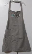 NewChef Classic Gray Pinstripe 2 Pocket Bib Apron "Branded" One Size