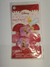 Vintage NIP Disney Tinkerbell Fairies Hair Pony-Os Clips Pink Dead Stock Collect