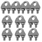 10 Pcs Wire Rope Rigging Hardwares Clamps Ropes Accessories