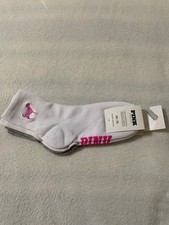 NWT VICTORIA S SECRET PINK QUARTER SOCKS 2 PACK