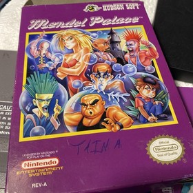 Nintendo NES Game Mendel Palace CIB Complete In Box Box Manual Poster  Near Mint