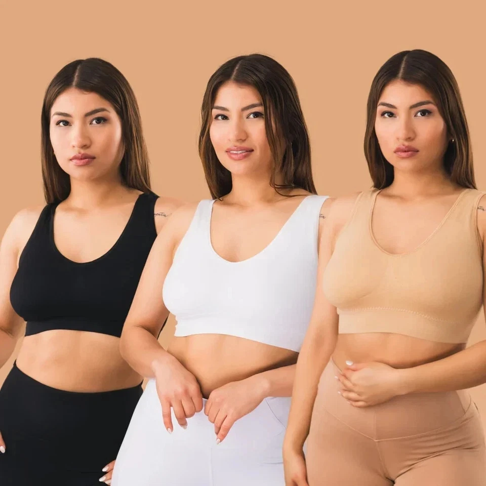 Sujetador Genie BNW3XL Paquete Variedad 3XL Soporte Acolchado Sin Costuras Inalámbrico Nuevo Foto 2 de 4