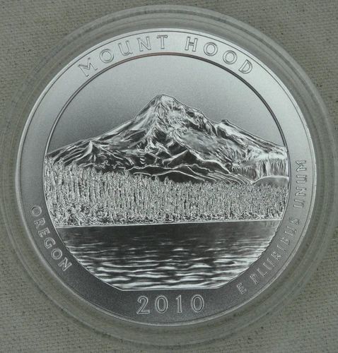2010-P Mount Hood 5 oz Silver Quarter .999 Fine ATB US Mint Satin