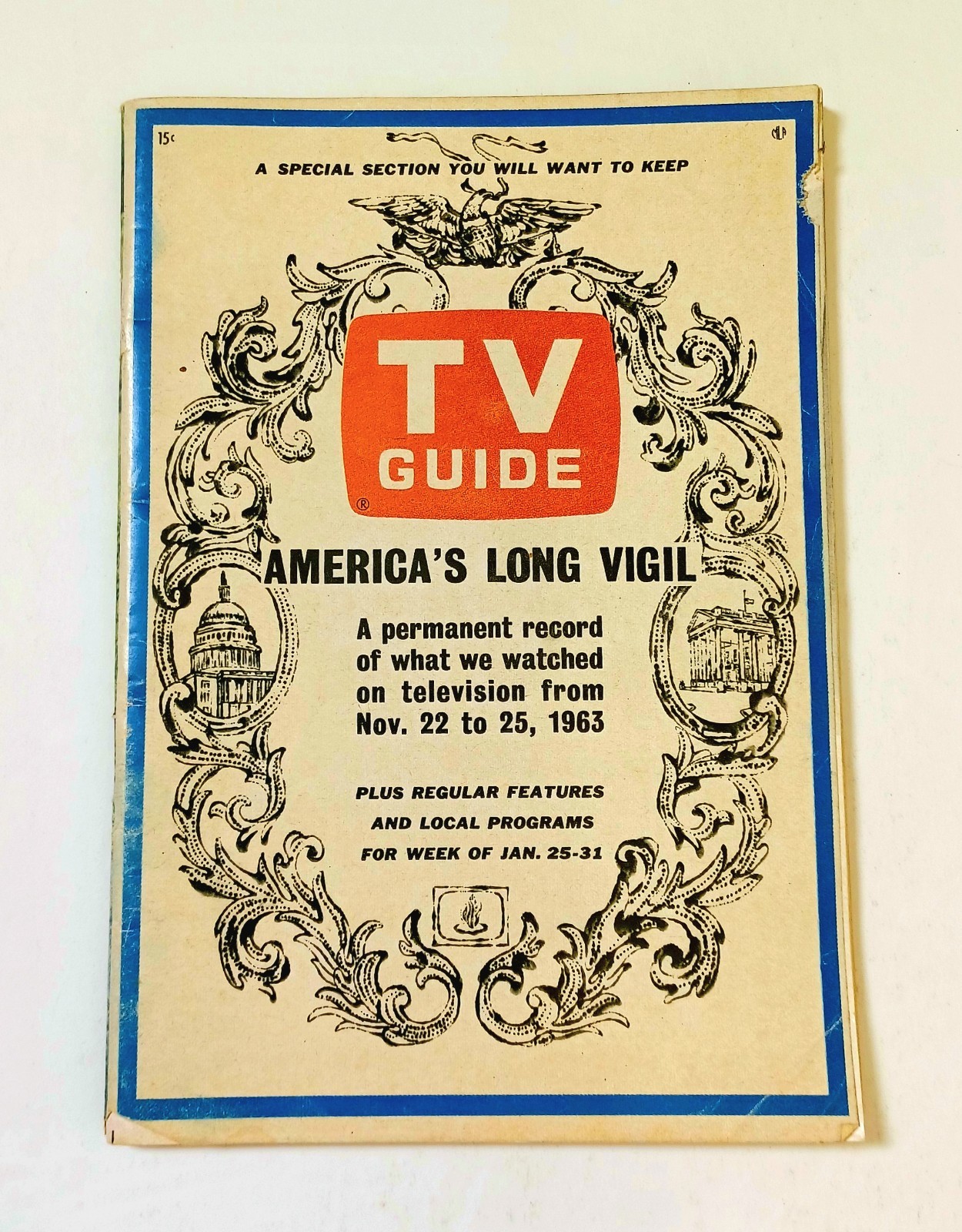 1964 TV Guide America’s Long Vigil JFK Assassination Special New York Edition