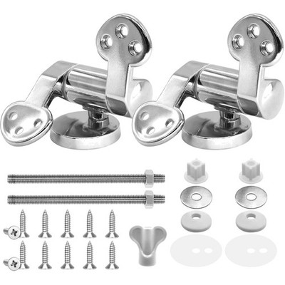 Toilet Seat Hinges Replacement Parts, Toilet Lid Fixing Kit with Soft Close M...