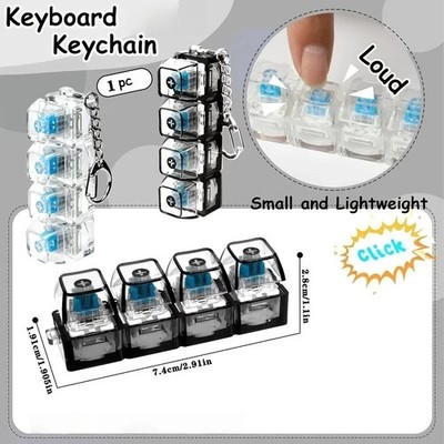 Pack De 2 Teclados Fidget Con Luces De Colores – Juguete Antiestrés Con Botones Que Clickean, Ideal Para Niños Y Adultos, Llavero Incluido
