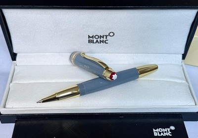 Montblanc Classique Series Blue Resin Gold Trim Ballpoint Pen Gift Set