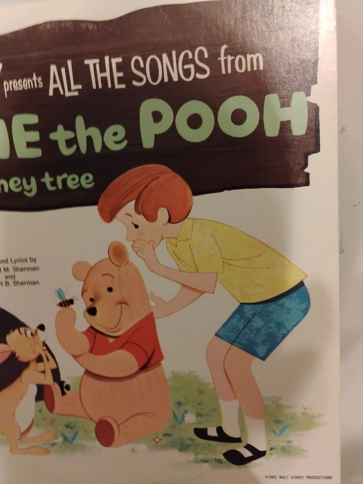 1965 Walt Disney Winnie the Pooh and the Honey Tree disco de vinil Disneyland 1277 - Imagem 2 de 3