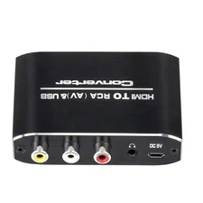 1080P HDMI to RCA Converter Adapter AV/CVSB L/R Video Box Support NTSC PAL