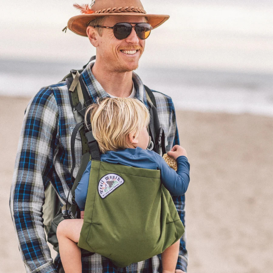 Trail Magik The Original Green Nylon Lightweight Hiking Kid Carrier NIB USA Made