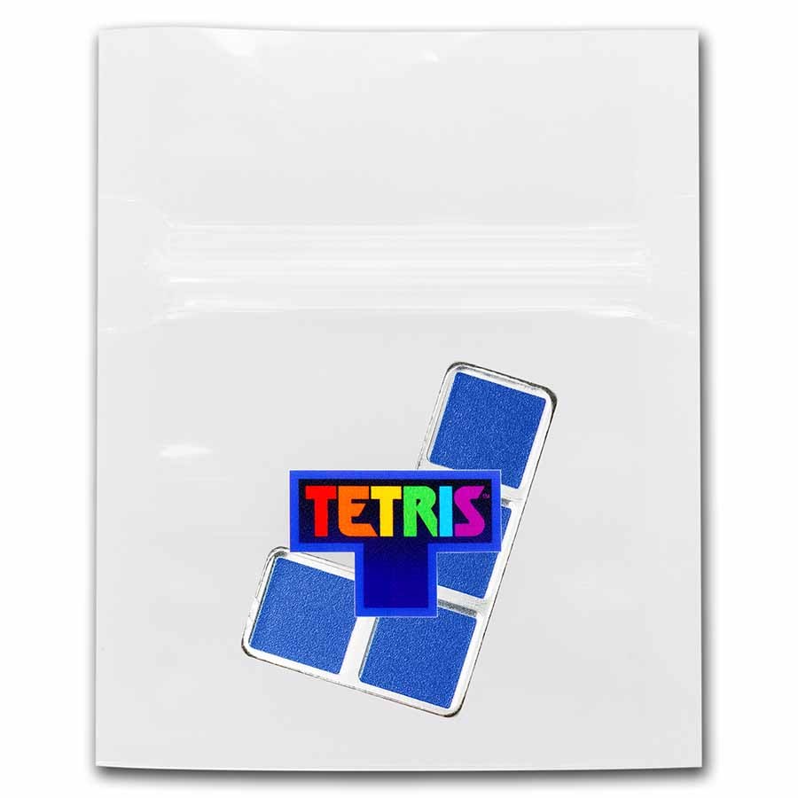 2023 Tetris™ Niue 1 oz Silver $2 J-Tetrimino Block (Blue) | eBay