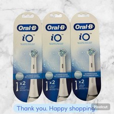 FOR 3 Oral-B iO Ultimate Clean Replacement Brush Heads White 2ct Each NEW SHIP